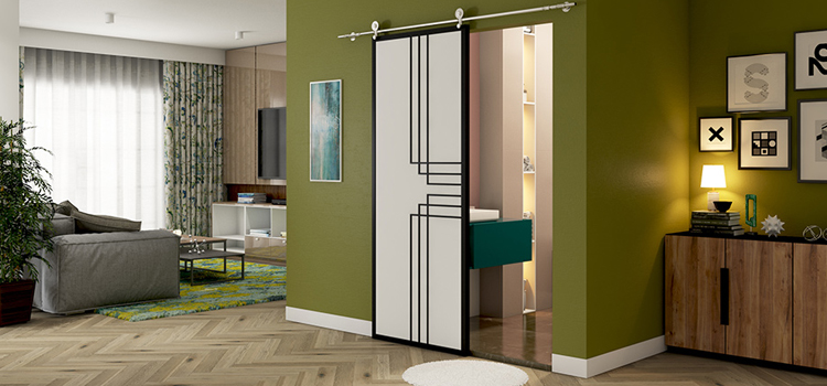 sliding bathroom door installation in Palo Alto
